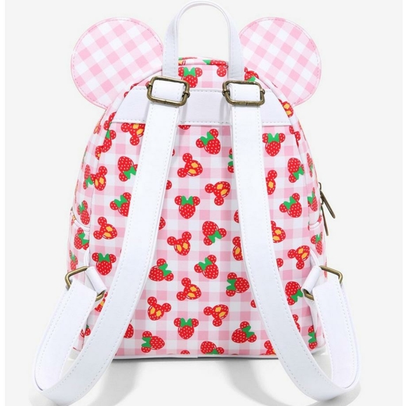 NWT Loungefly Minnie Ears Strawberry set - Picture 11 of 16